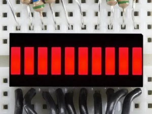 10 Segment Light Bar Graph LED Display - Red