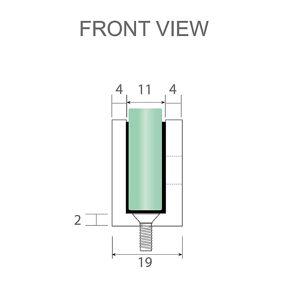 100cm Wall to Wall Frameless Shower Screen with White Brackets and SS Hinges, Square Double Pull Handle