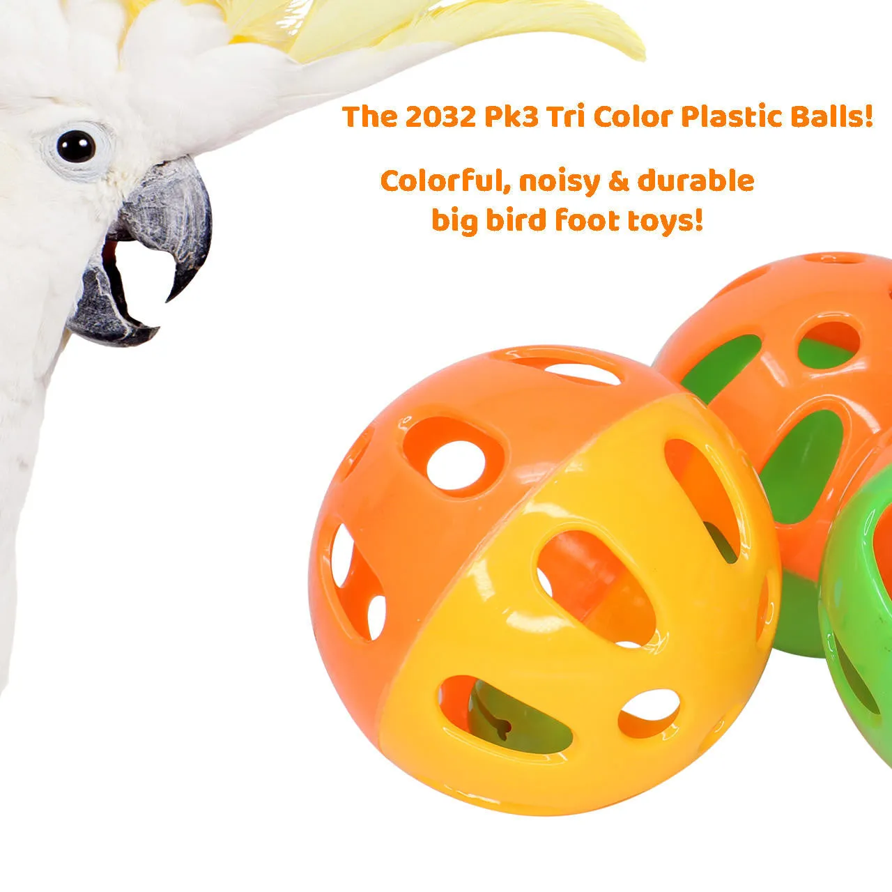 2032 3pk Duo Colored Plastic Balls