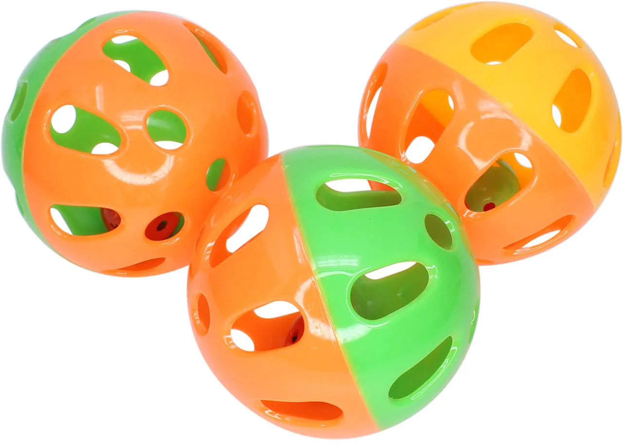 2032 3pk Duo Colored Plastic Balls