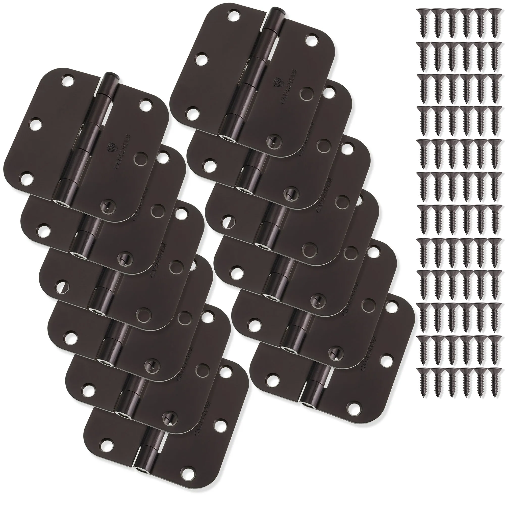 3-1/2" Heavy-Duty Interior Door Hinges - Oil Rubbed Bronze- Cauldham