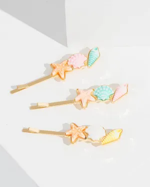 3 Pack Beach Icon Hair Slides