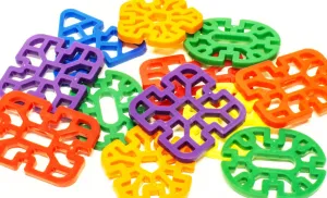 3150 Pk12 Colorful Plastic Snowflakes