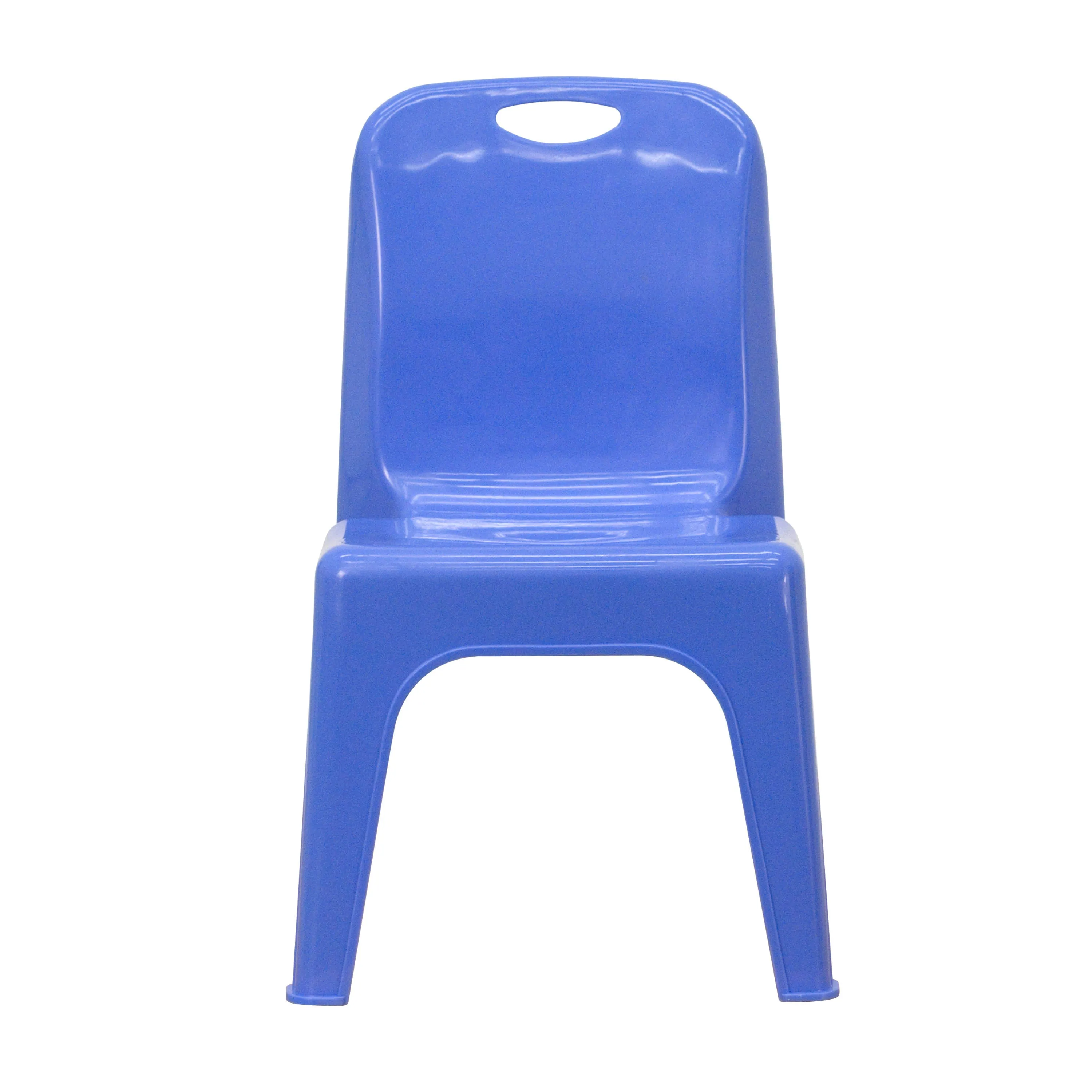 4 Pack Plastic Stackable School Chair with Carrying Handle and 11'' Seat Height