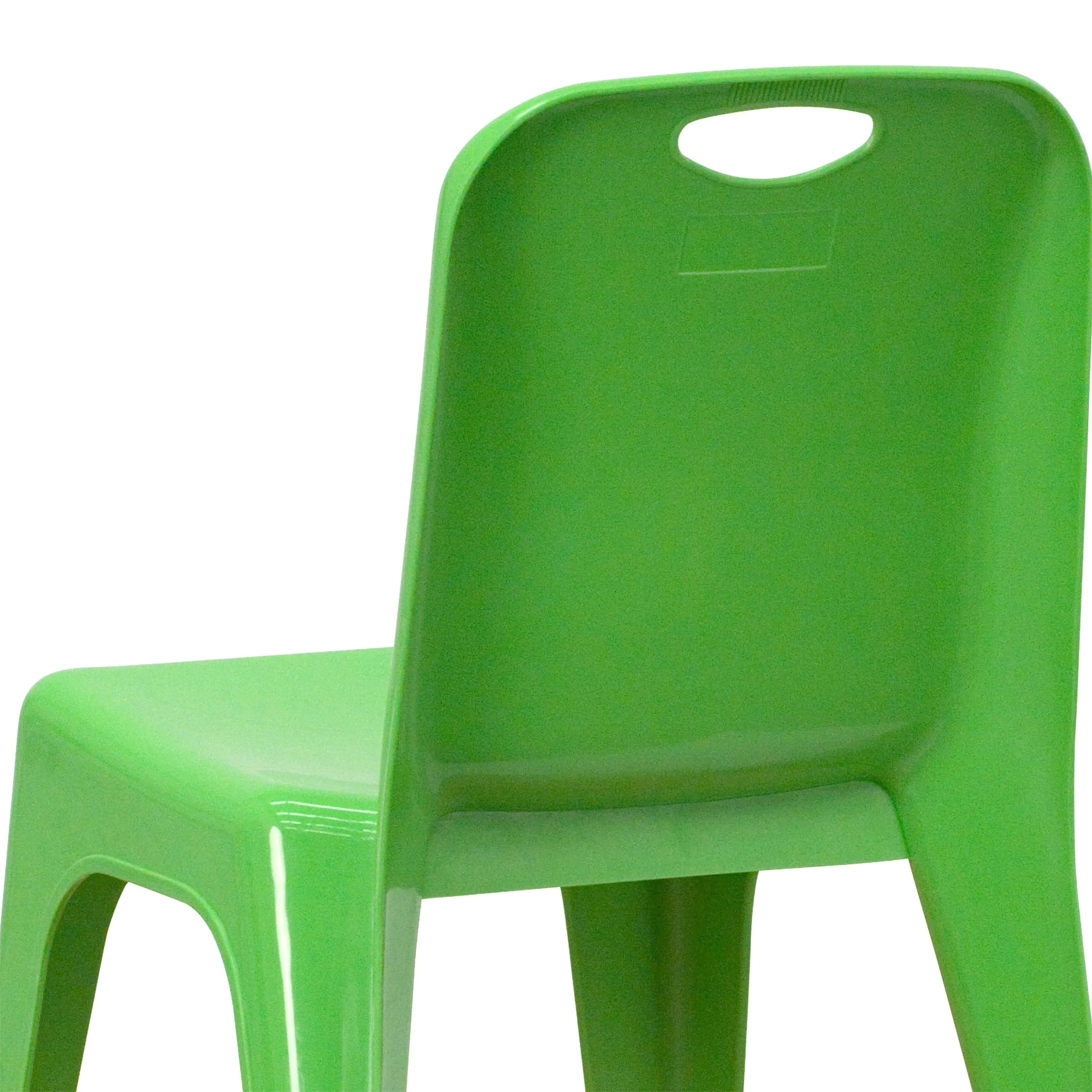 4 Pack Plastic Stackable School Chair with Carrying Handle and 11'' Seat Height