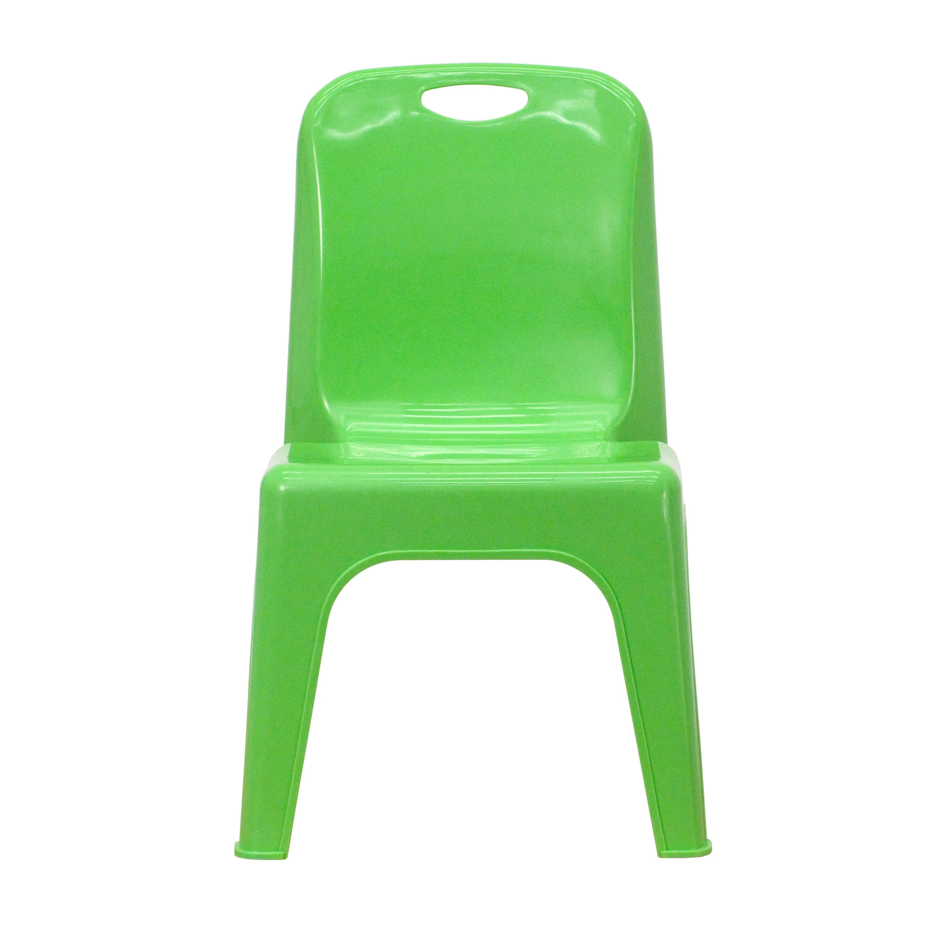 4 Pack Plastic Stackable School Chair with Carrying Handle and 11'' Seat Height