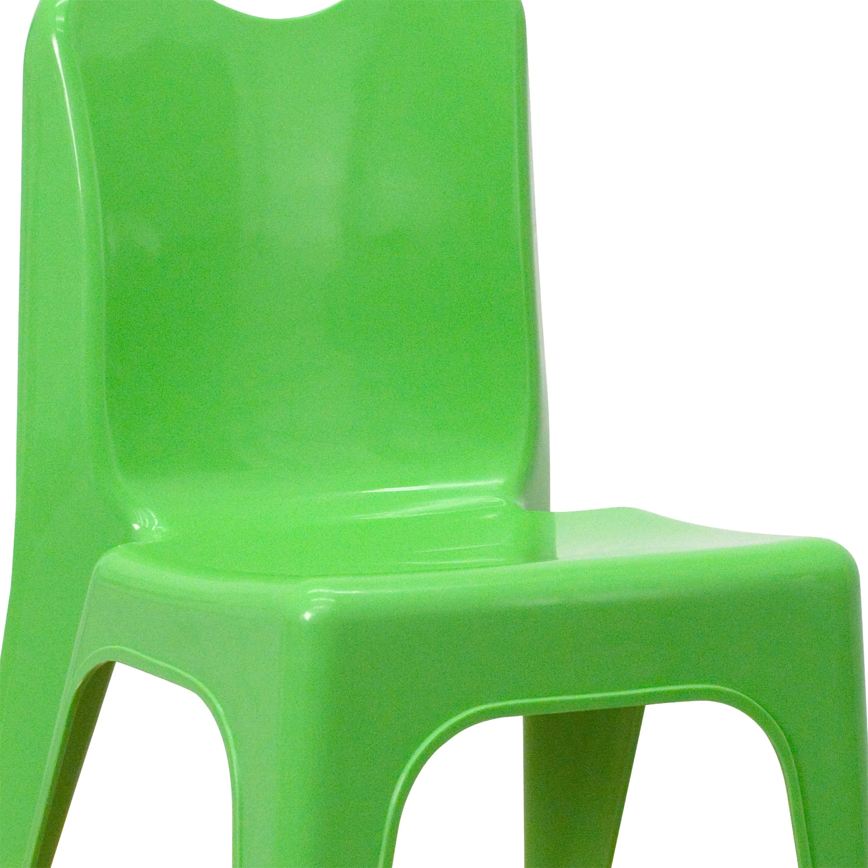 4 Pack Plastic Stackable School Chair with Carrying Handle and 11'' Seat Height