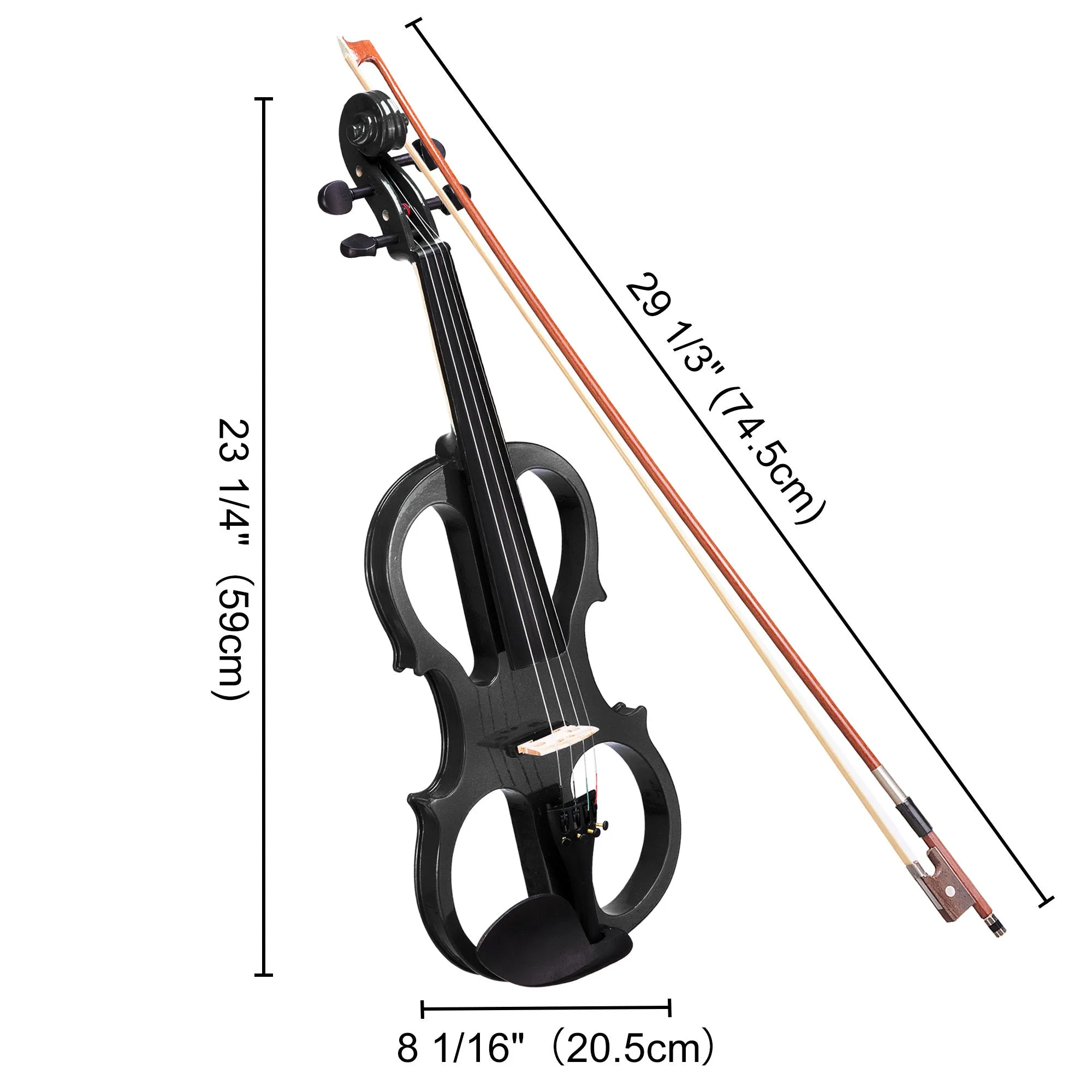 4/4 Violin Electric Violin(right hand)Black