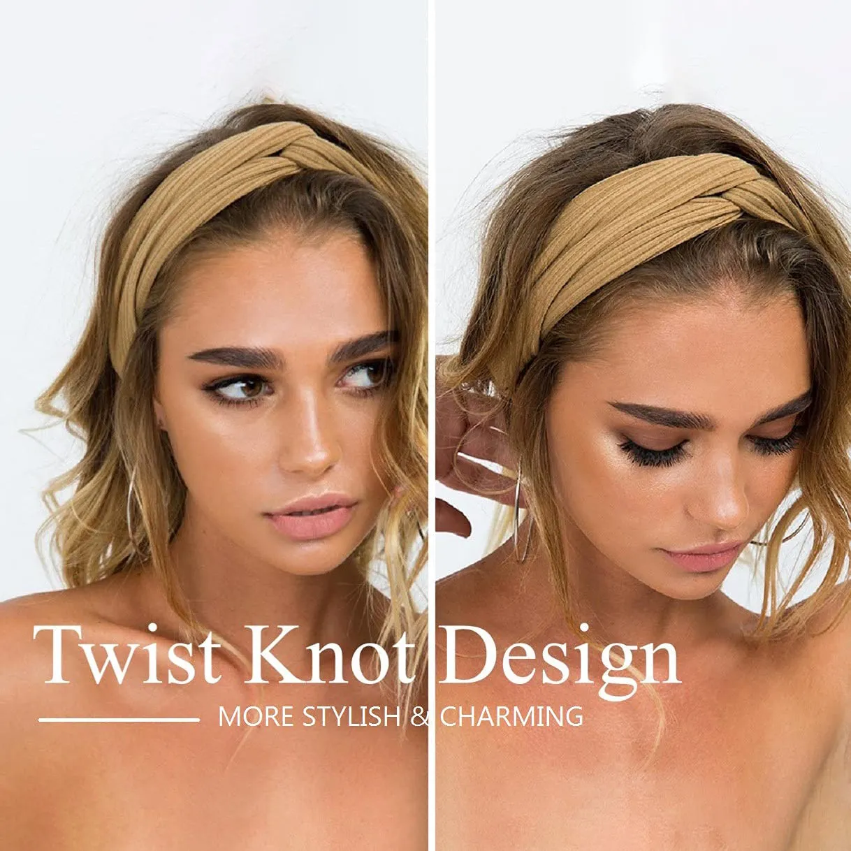 8-Piece: Twist Knotted Boho Stretchy Hair Bands