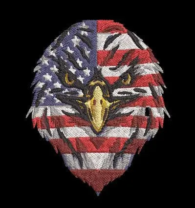 American USA Eagle Head - Embroidery Design