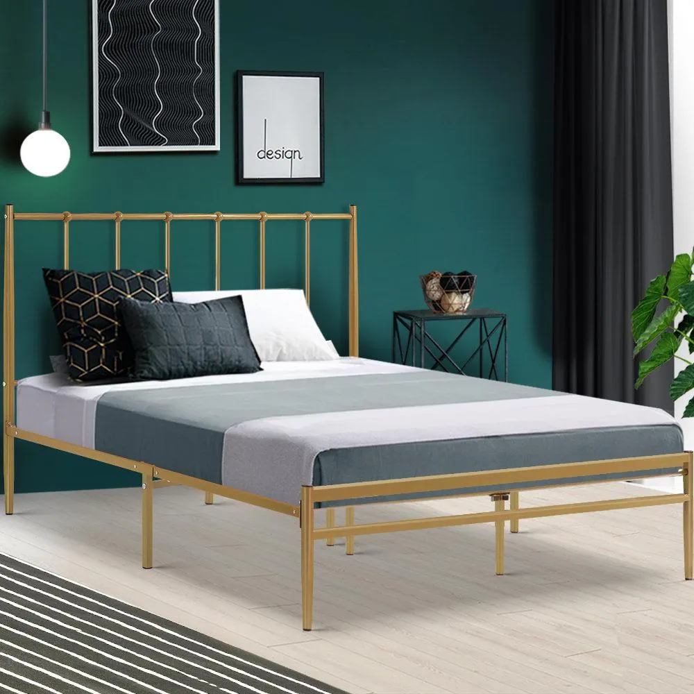 Amor Double Metal Bed Frame Gold