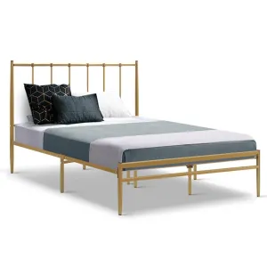 Amor Double Metal Bed Frame Gold