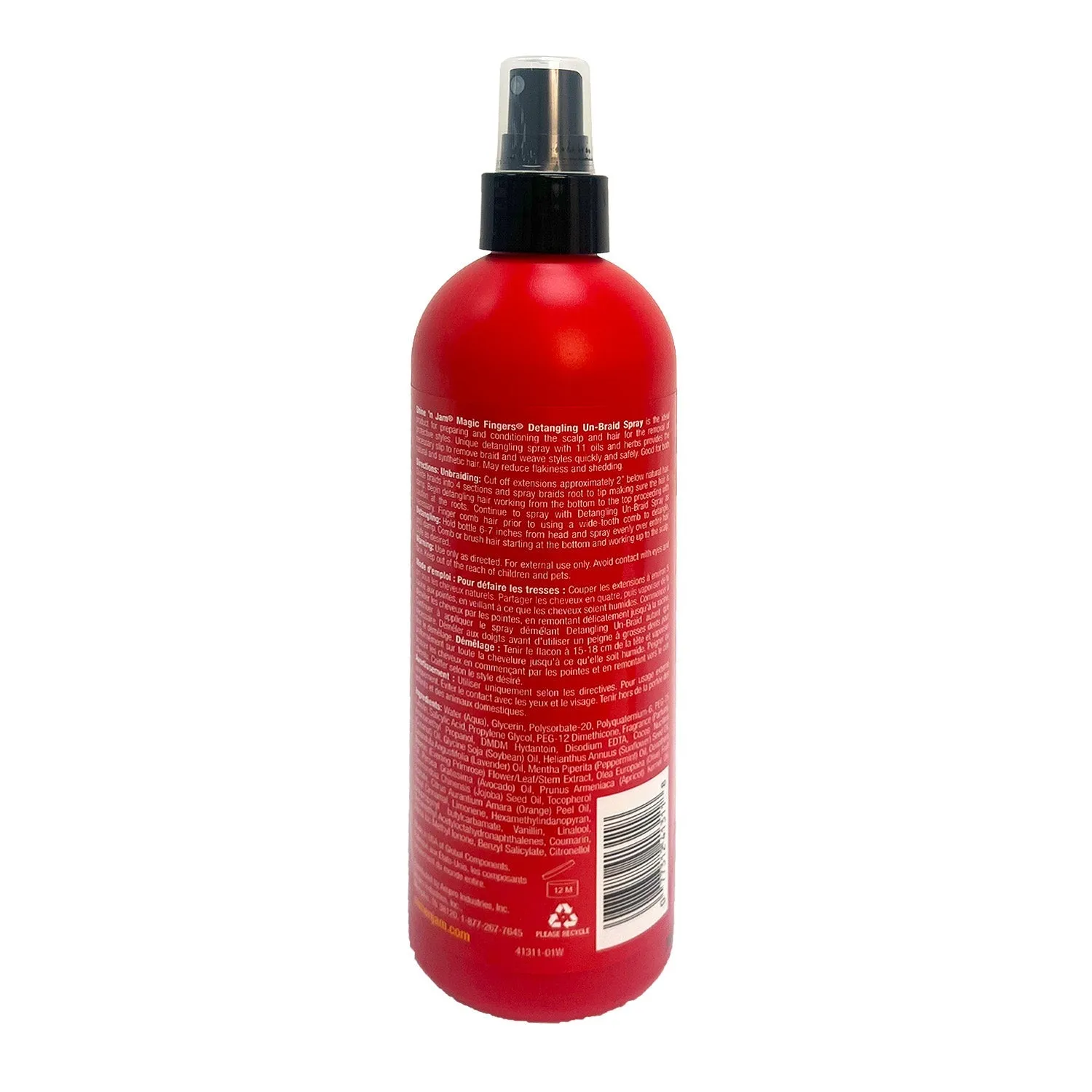 Ampro Shine 'n Jam Magic Fingers Detangling Un-Braid Spray 12oz/354ml