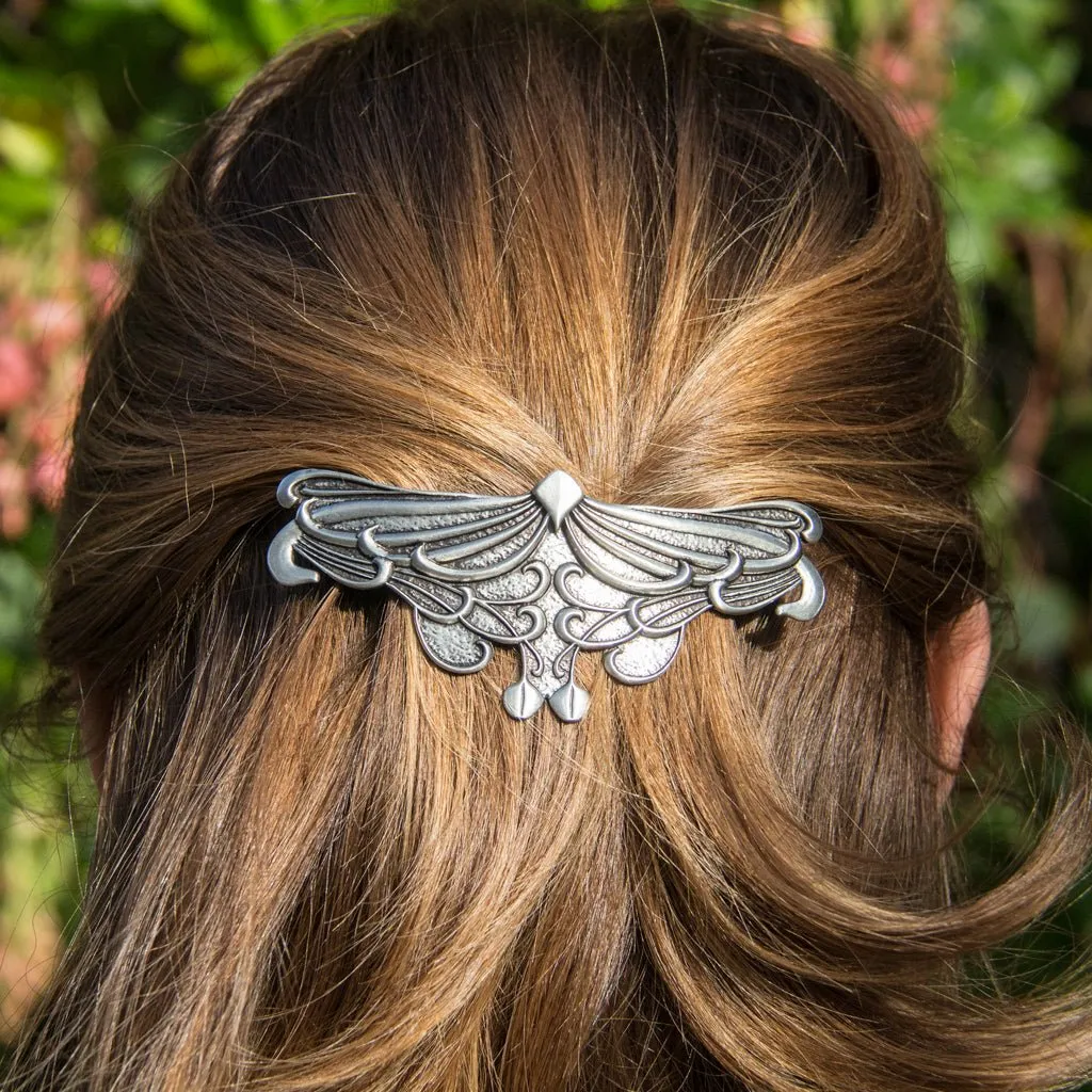 Art Nouveau Leaf Barrette