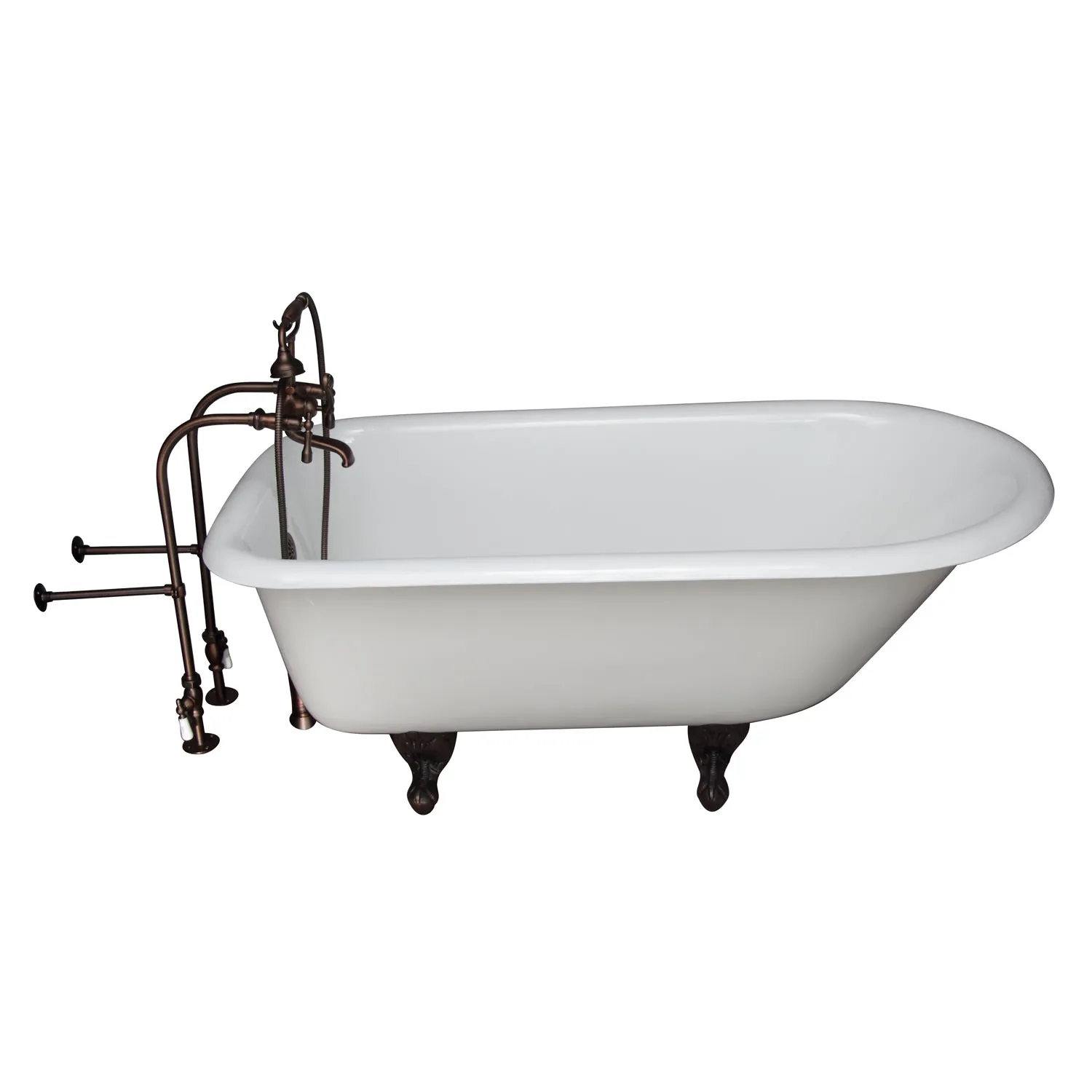 Bartlett 60" Cast Iron Roll Top Tub Kit-Oil Rubbed Bronze Accessories