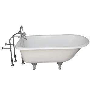 Bartlett 60" Cast Iron Roll Top Tub Kit-Polished Chrome Accessories