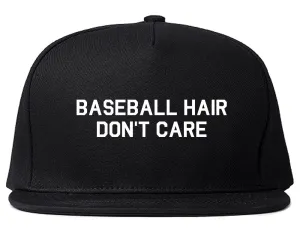 Baseball Hair Dont Care Mens Snapback Hat