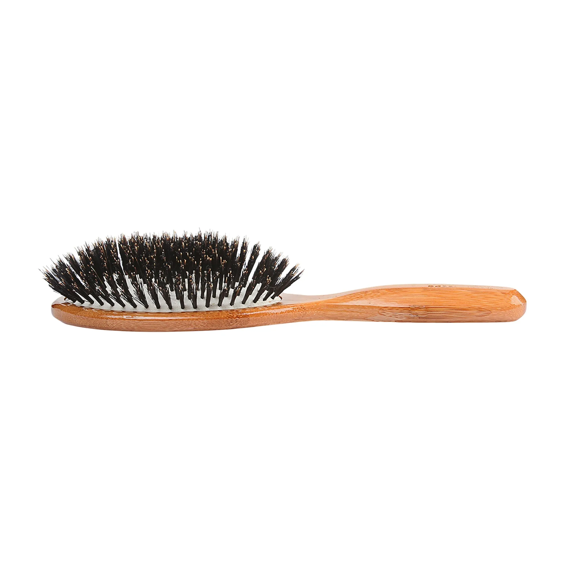 Bass Brushes 899 Dark Bamboo | Large Oval Hairbrush with Firm Natural Bristles