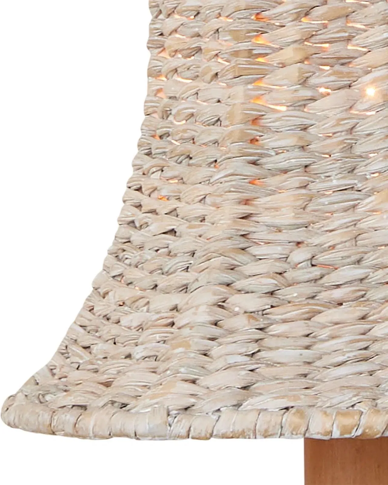 Bell Whitewashed Seagrass Chandelier Shade