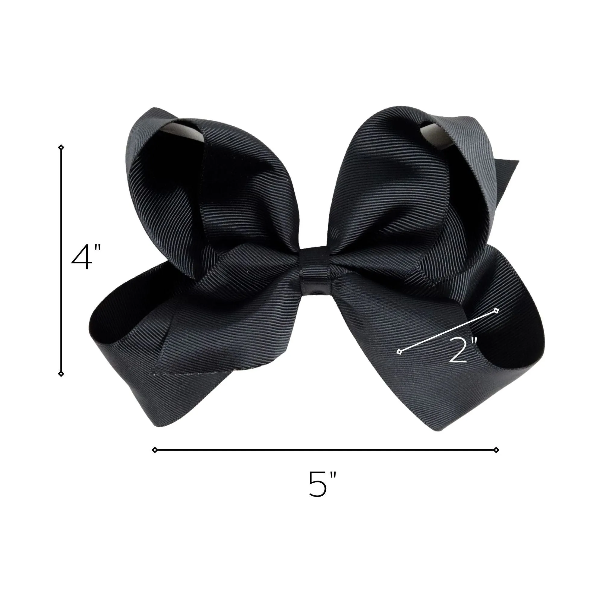 Black Classic Hair Bows - 10 Pack