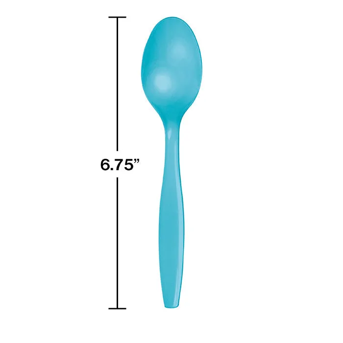 Bulk Bermuda Blue Plastic Spoons (288 per Case)