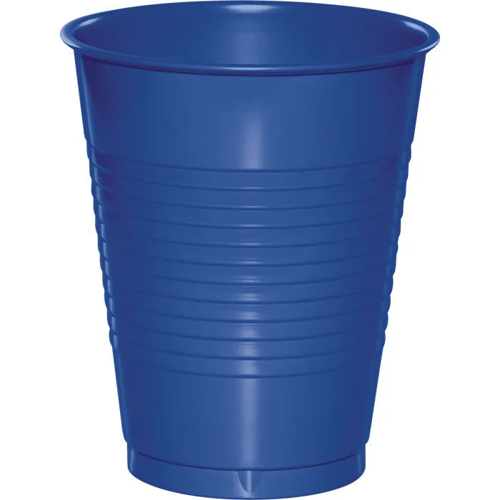 Bulk Cobalt Blue 16 oz Plastic Cups (240 per Case)