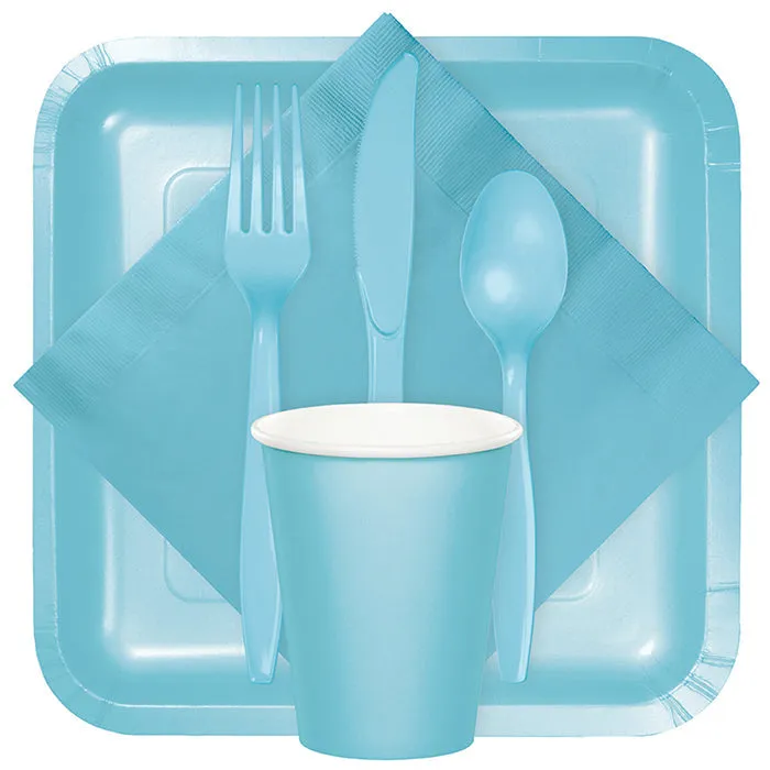 Bulk Pack of 100 Pastel Blue Beverage Napkins 2Ply