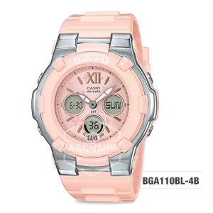 Casio Baby-G Pastel Color Series Peach Resin Band Watch BGA110BL-4B BGA-110BL-4B