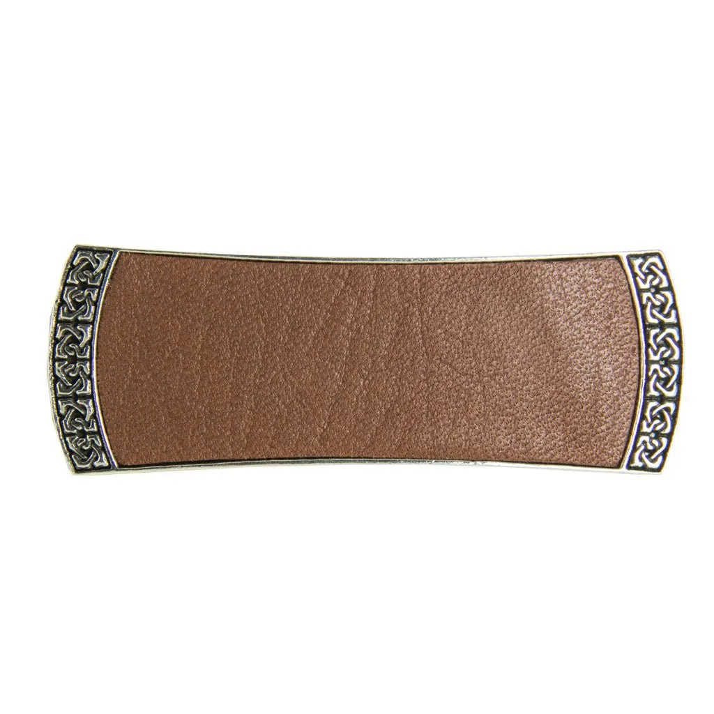 Celtic Leather Barrette