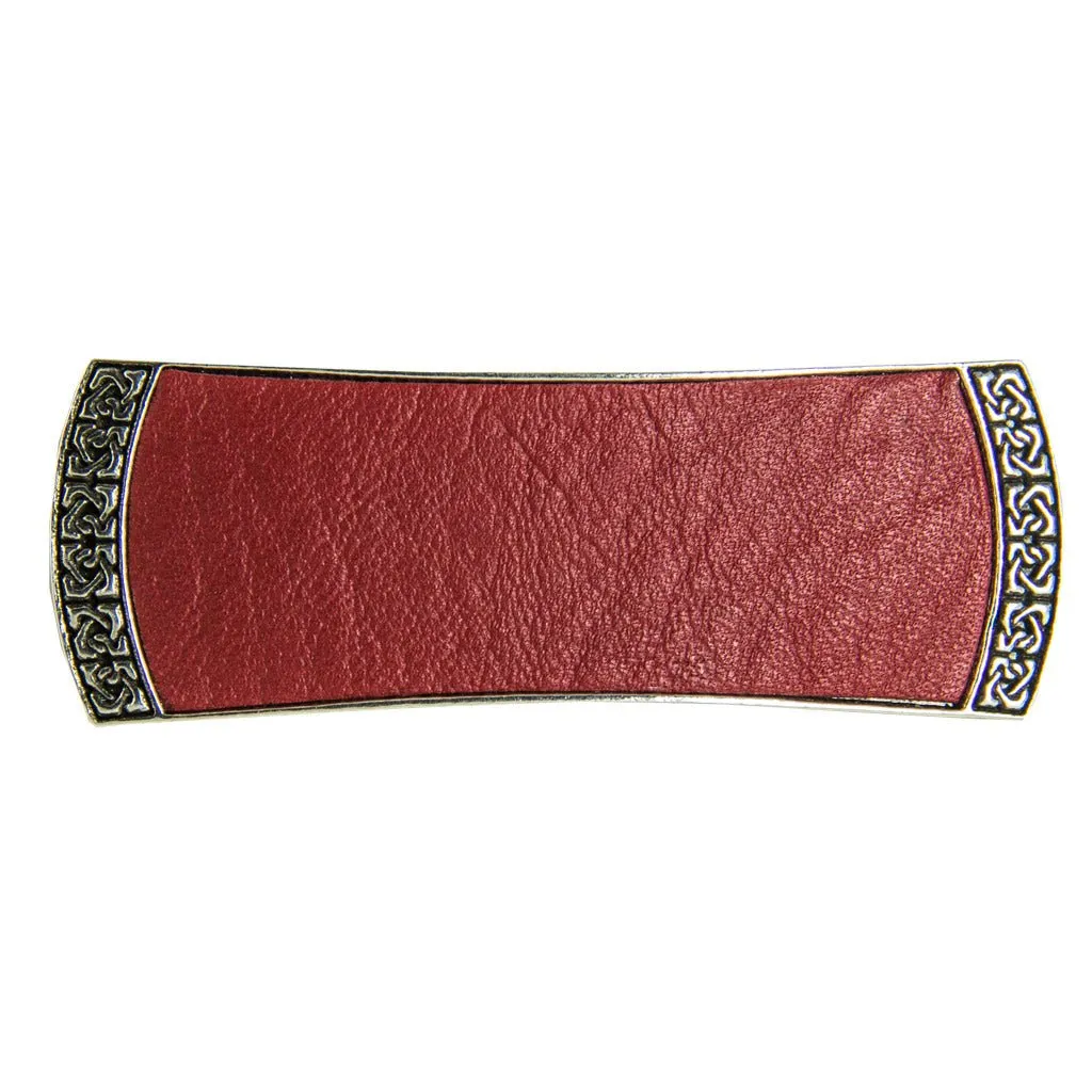 Celtic Leather Barrette