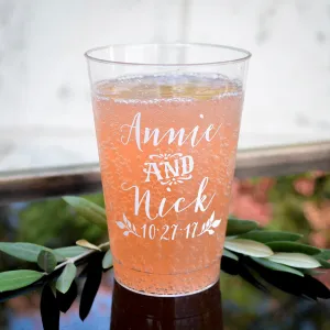 Custom Couple's Name Hard Plastic Cup