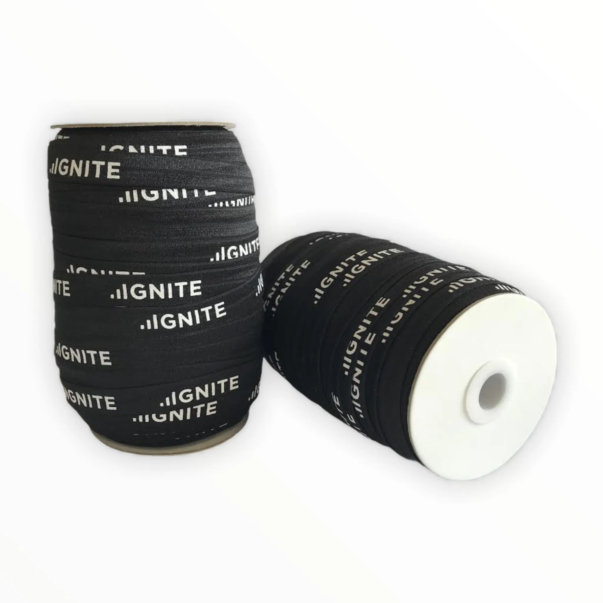 Custom Printed Fold Over Elastic by the Roll