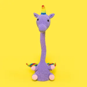 Dancing Unicorn Animal Can Sing and Dance Cute Crochet Kit-Purple