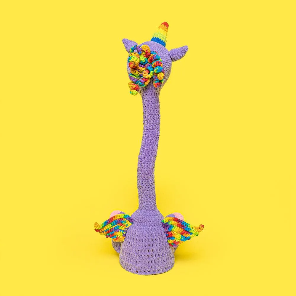 Dancing Unicorn Animal Can Sing and Dance Cute Crochet Kit-Purple