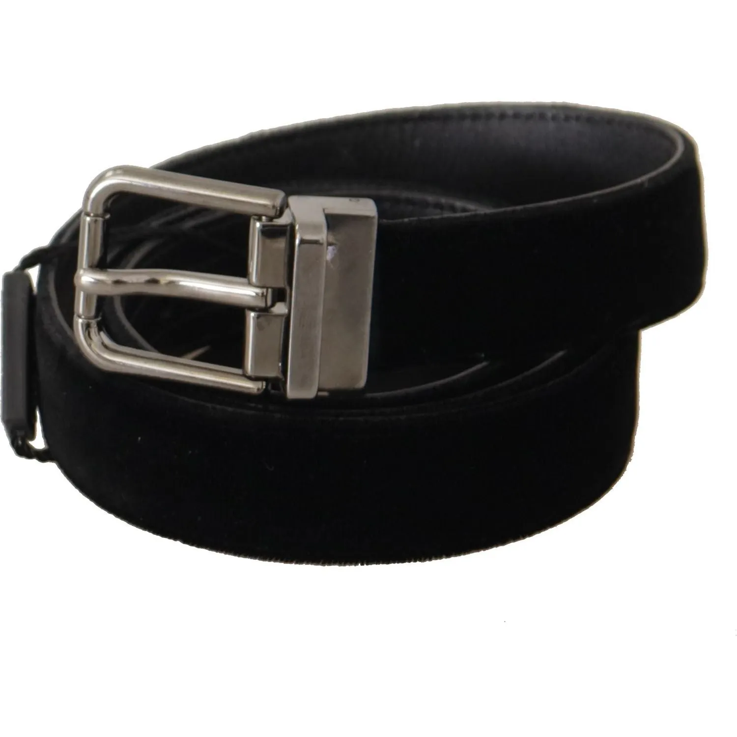 Dolce & Gabbana Elegant Black Cotton-Leather D&G Belt