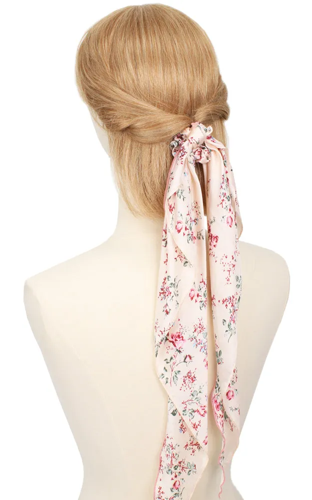 EAH2060 Flower Print Satin Hair Scarf (12PCS)