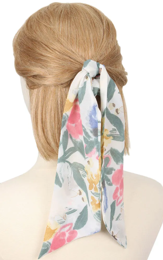 EAH2063 Flower Print Hair Scarf (12PCS)