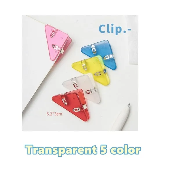 Easy Mark Colorful Triangle Book Corner Clip