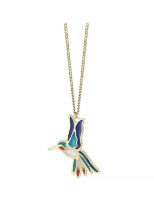 Enamel Hummingbird Necklace