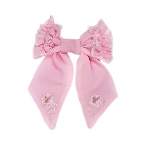 Eva Pink Ruffle Hair Bow