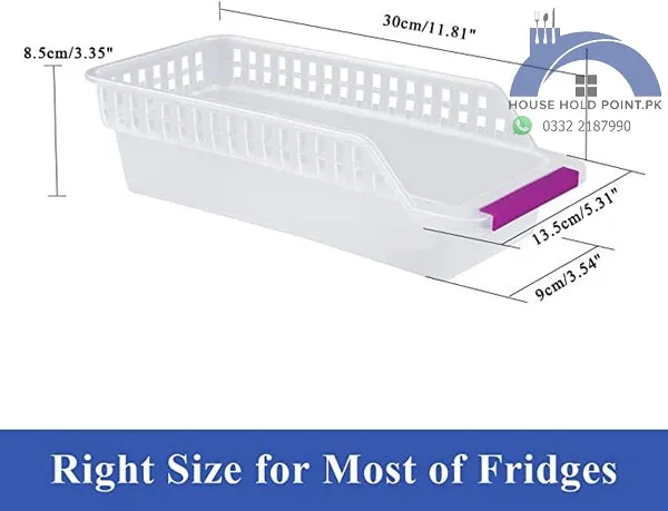 Fridge Storage Basket Plastic