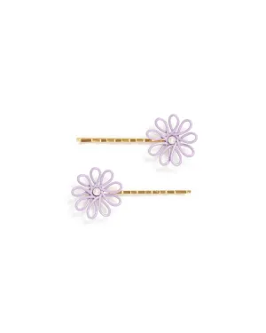 Genevieve Floral Bobby Pins