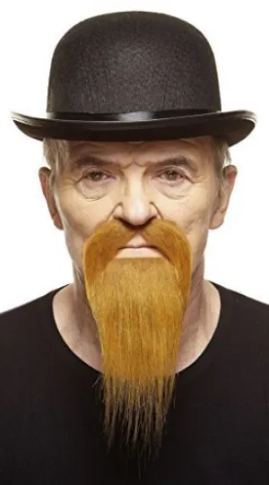 Ginger Colored Mustache with Ducktail Beard