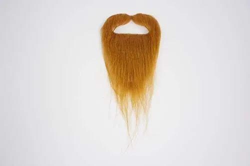 Ginger Colored Mustache with Ducktail Beard