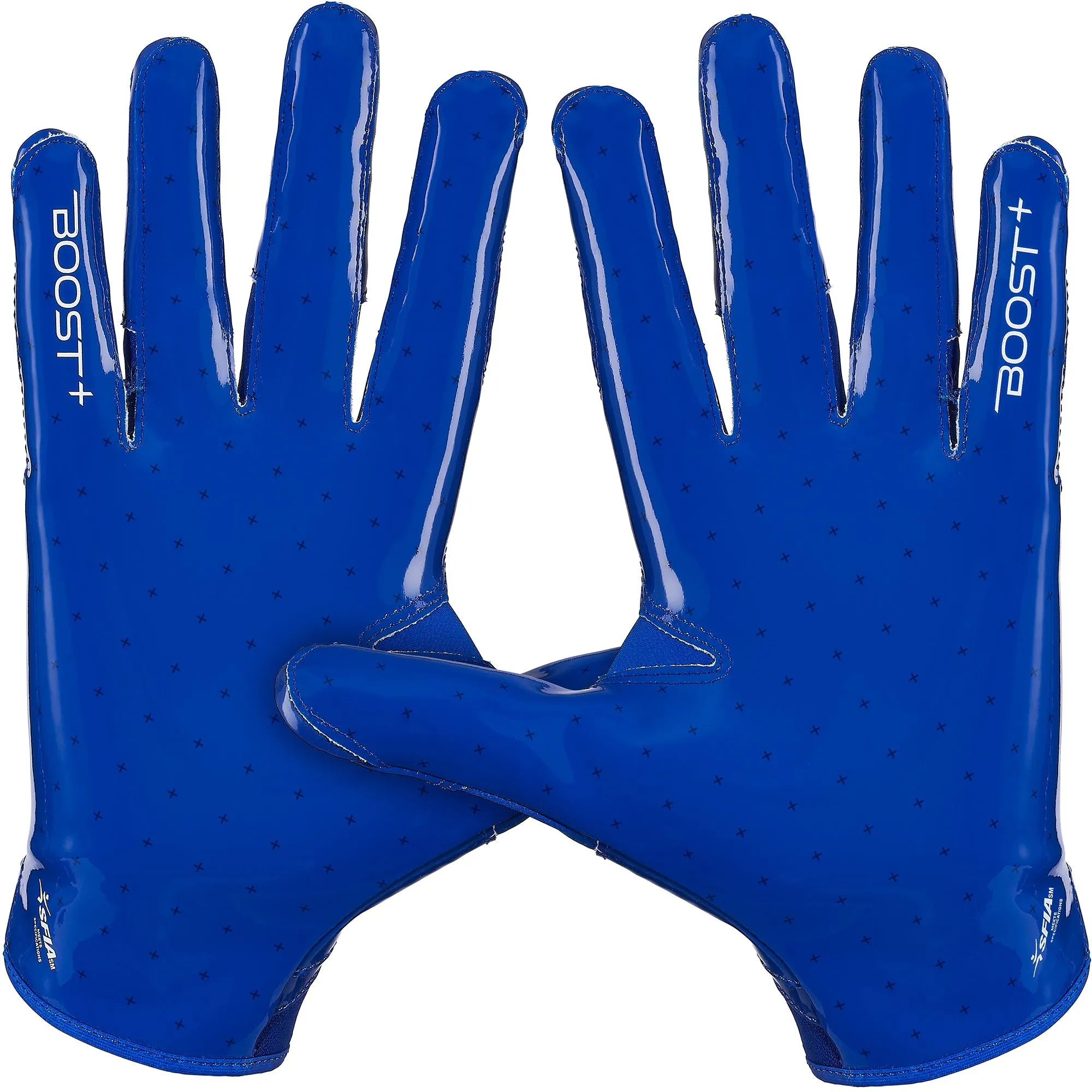 Grip Boost Solid Blue Stealth 6.0 Boost Plus Football Gloves