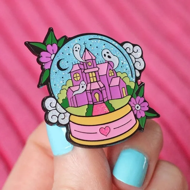 Haunted Snowglobe Enamel Pin