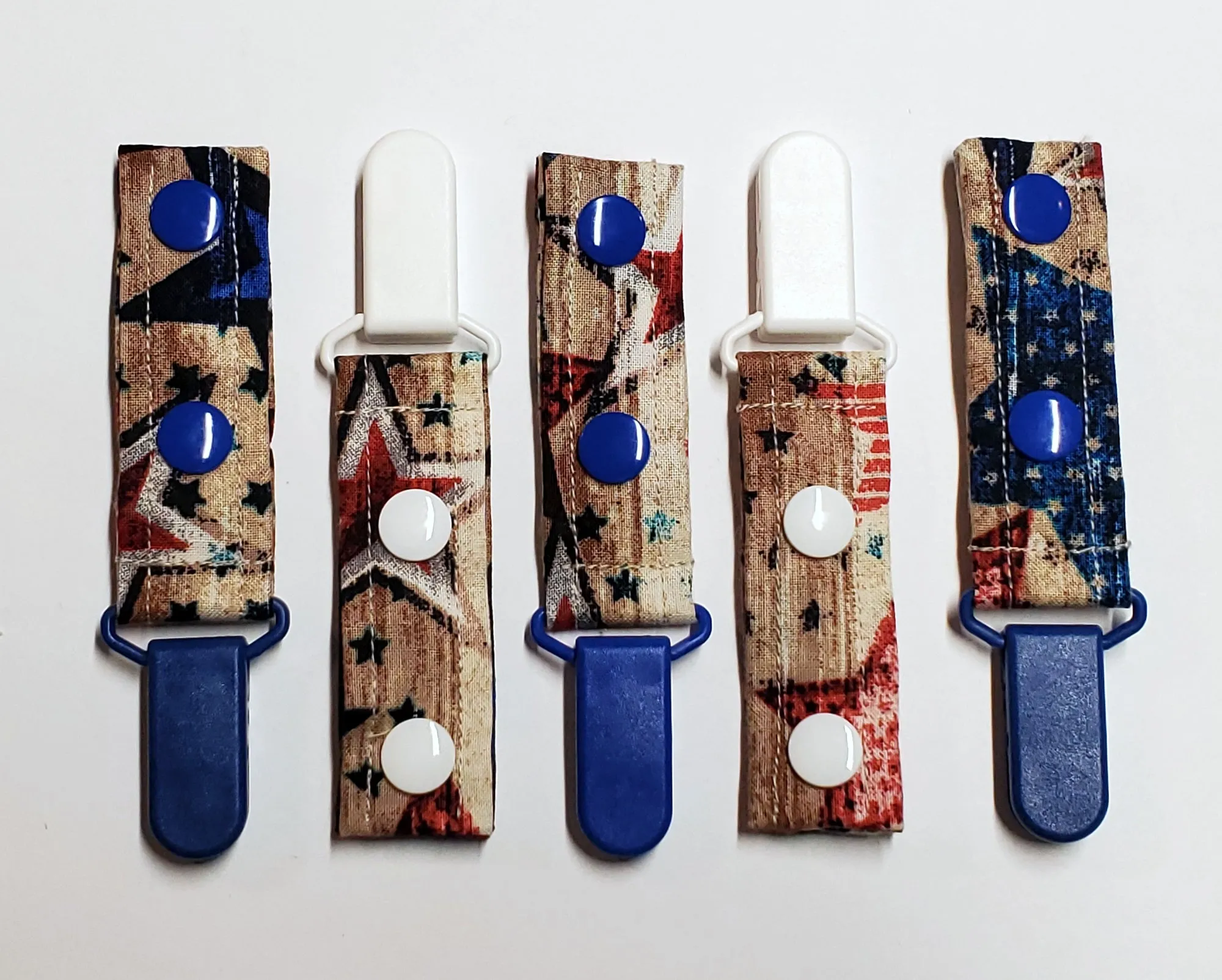 Independence Day Tubie Clip, Cord Clip. Ready to Ship.