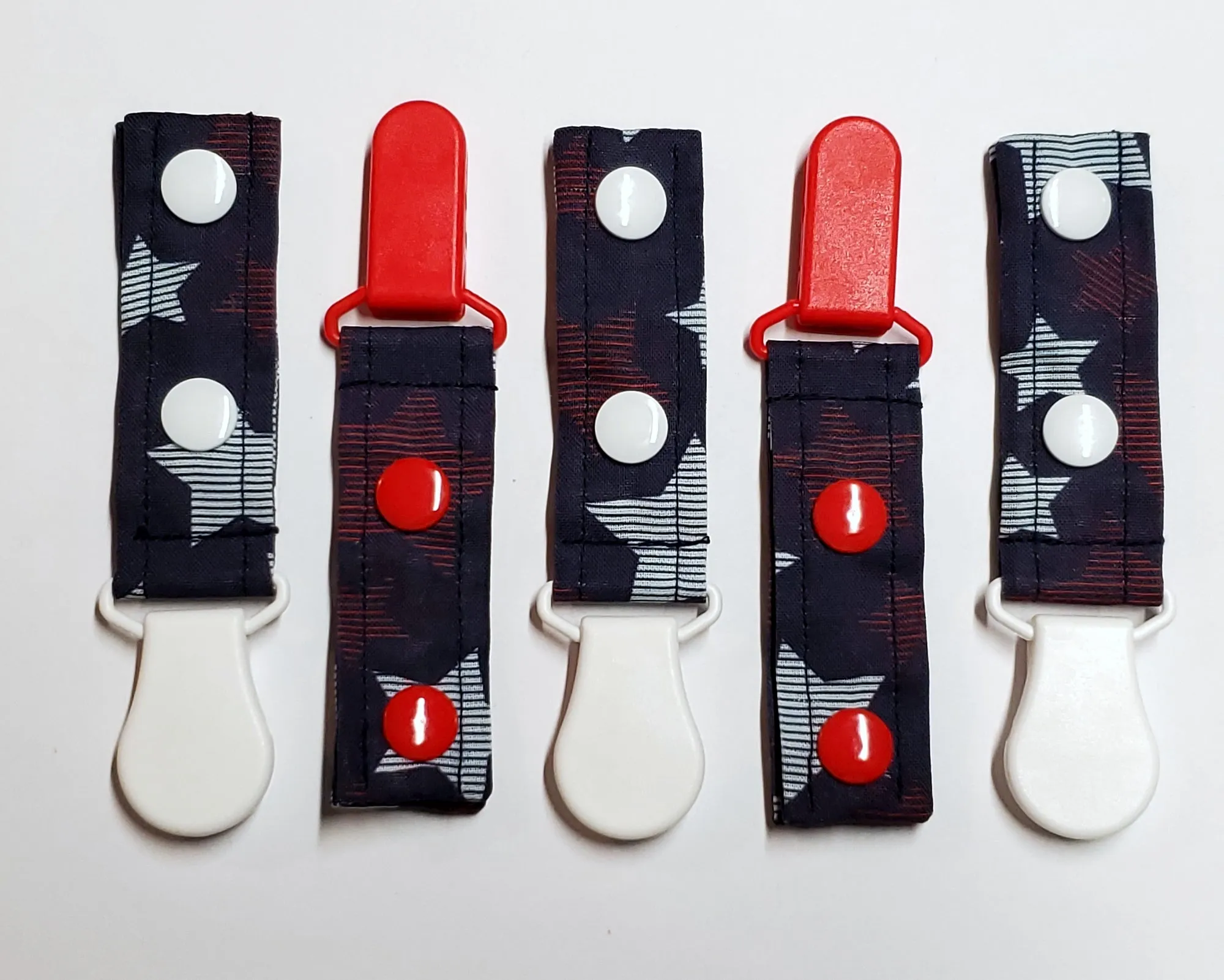 Independence Day Tubie Clip, Cord Clip. Ready to Ship.