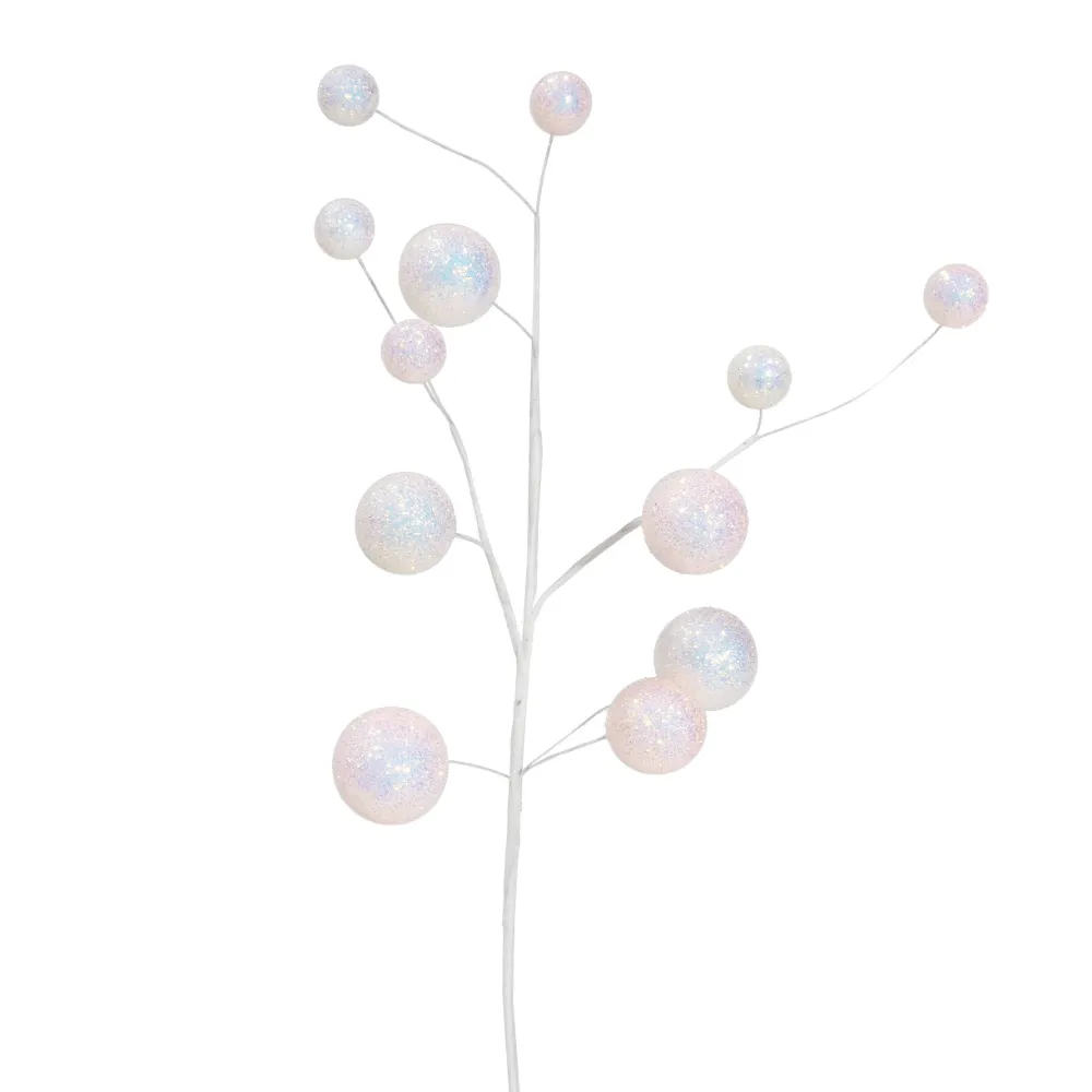 Iridescent Pastel Bauble Pick Asst (56cm)