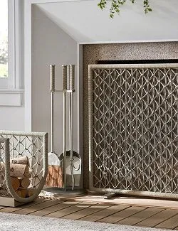 Iron Knotted Net Fireplace Accessories